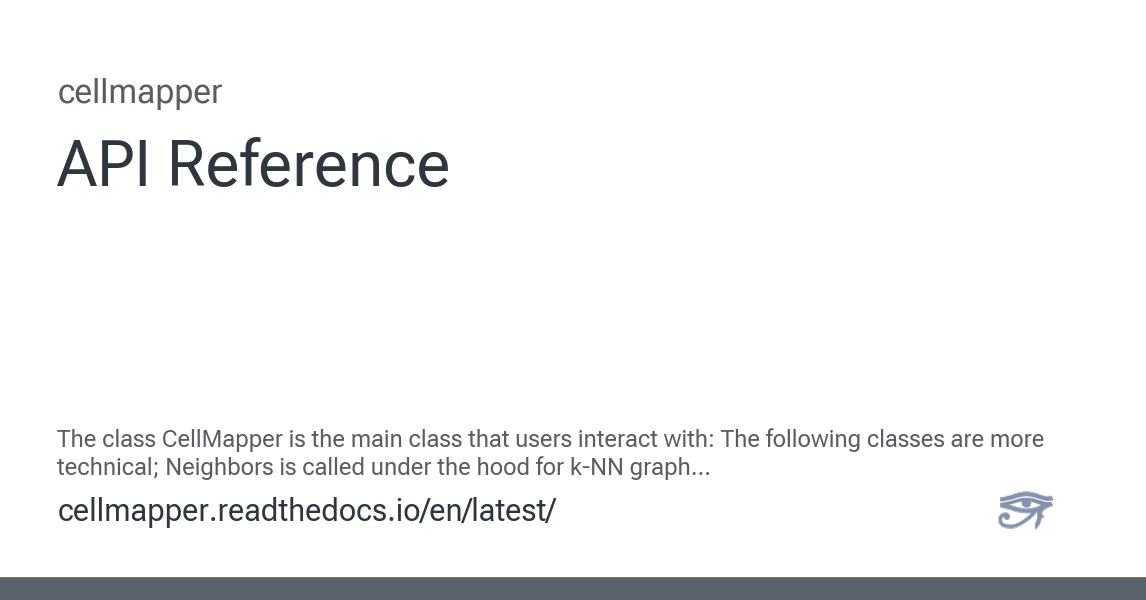 API Reference — cellmapper